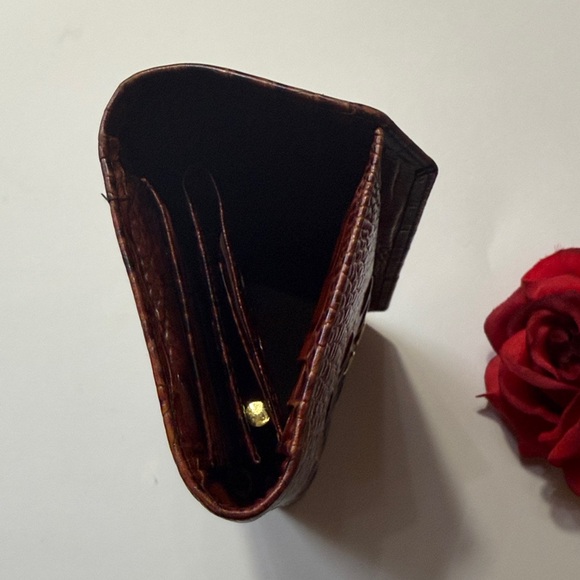 Brahmin Embossed Leather Wallet Set in Rich Brown - Picture 8 of 9